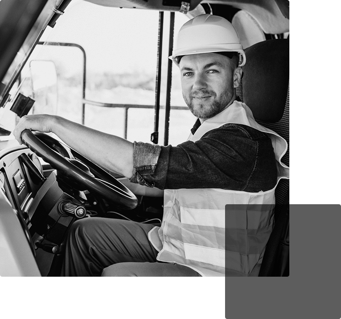 Driver Riding A Truck